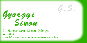 gyorgyi simon business card