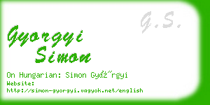 gyorgyi simon business card